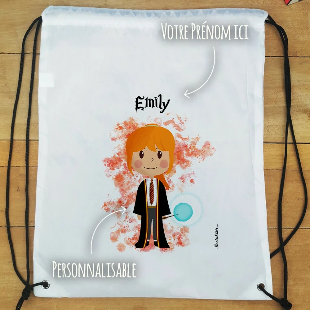 Sac à Dos Sport Personnalisé : Gym, Piscine... - Petite Sorcière - Cadeaufille – Image 4