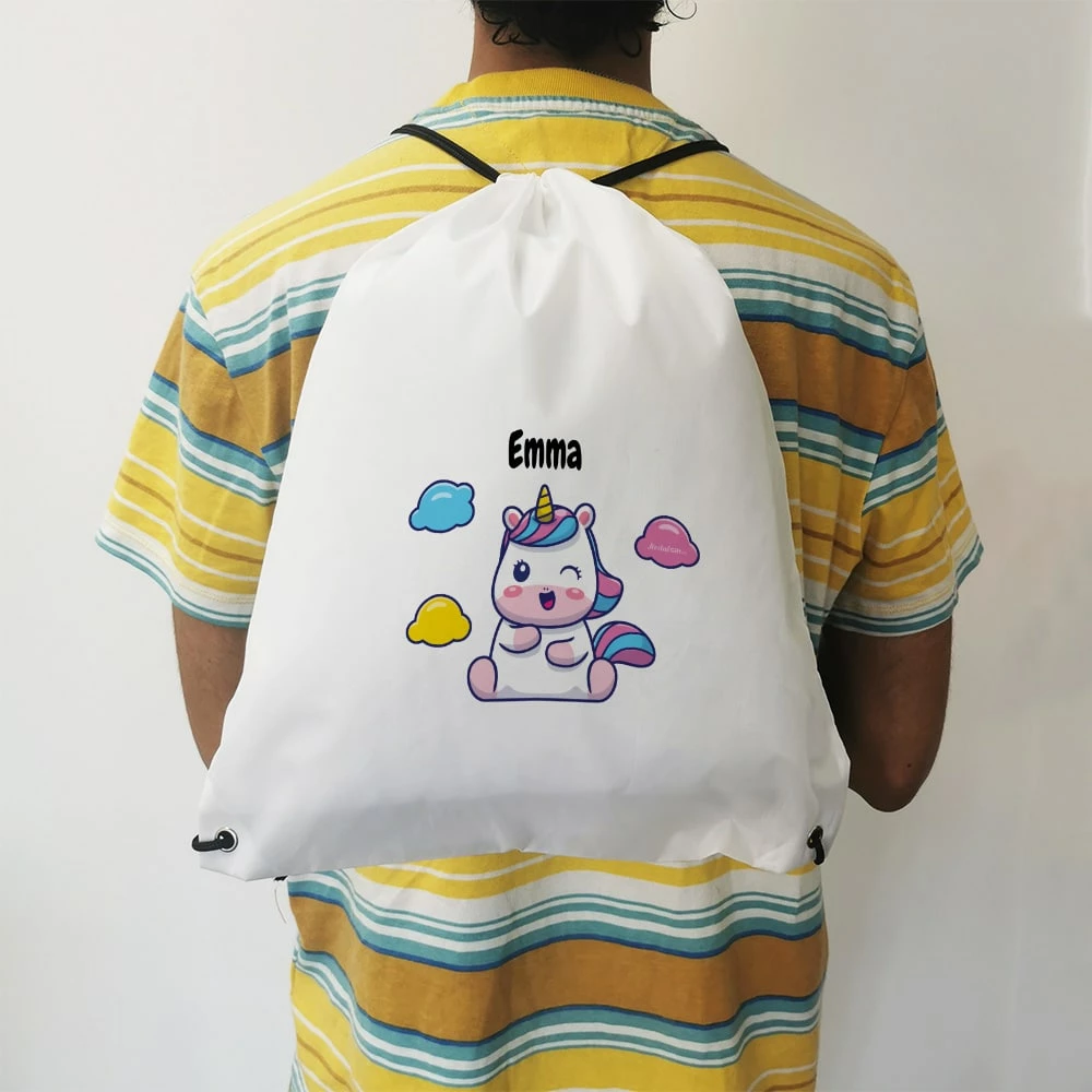 Sac à Dos Sport Personnalisé : Gym, Piscine... - Licorne - Cadeaufille – Image 2