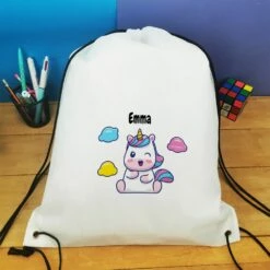 Sac à Dos Sport Personnalisé : Gym, Piscine... - Licorne - Cadeaufille