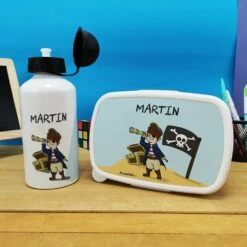 Boîte à Goûter & Gourde Enfant PersonnaliséesPirate