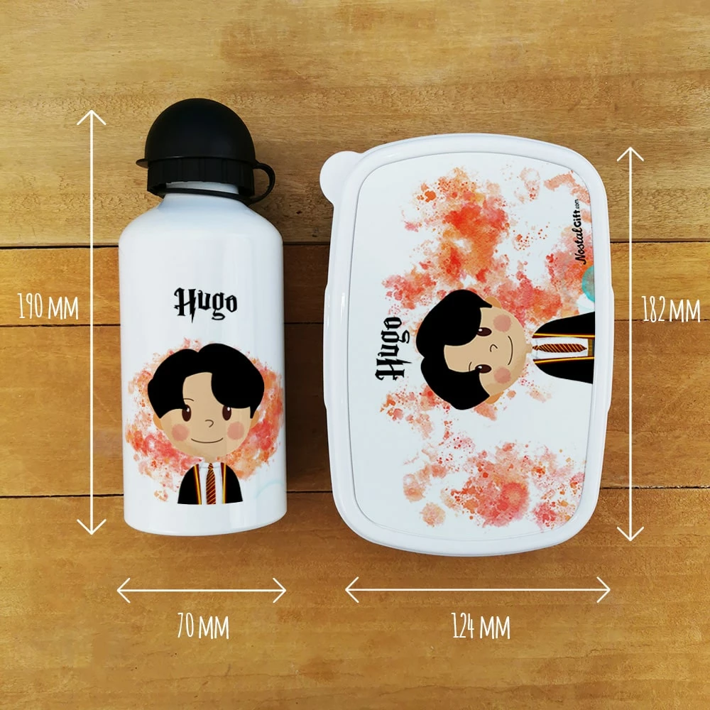 Boîte à Goûter & Gourde Enfant Personnalisées - Petit Sorcier – Image 2