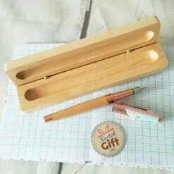 Stylo Plume En Bois D'érable Avec étui - Modèle Arty (Oberthur)