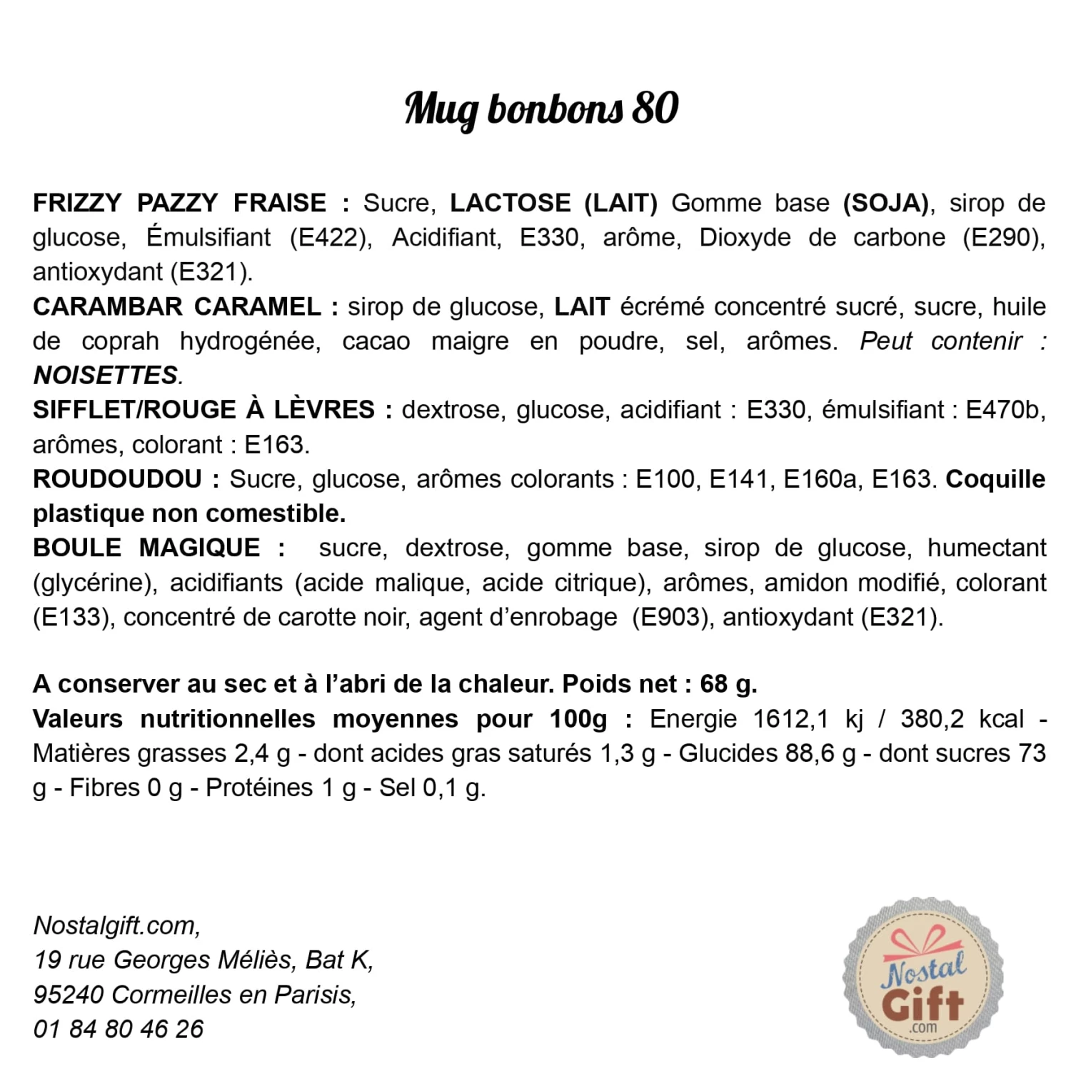 Porte Clé & Mug "Papa Des Années 80" Rempli De Bonbons Rétro - Cadeau Papa – Image 4