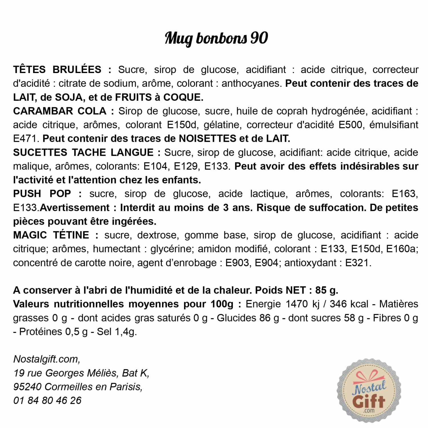 MUG "Je T'aime Depuis Les Années 90 " - Bonbons Rétro 90 – Image 6