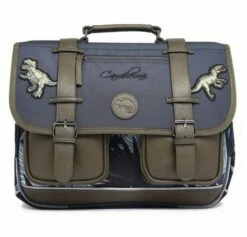 Cartable 38 Cm Vintage Gris (Grey Tropical) - Caméléon - CP CE1 CE2