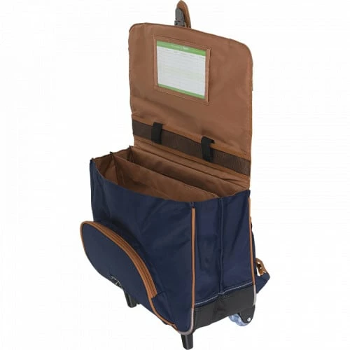 Cartable à Roulettes Bleu Marine Camille 38 Cm Orné D'un Porte Clé Sneaker - Tann's – Image 5
