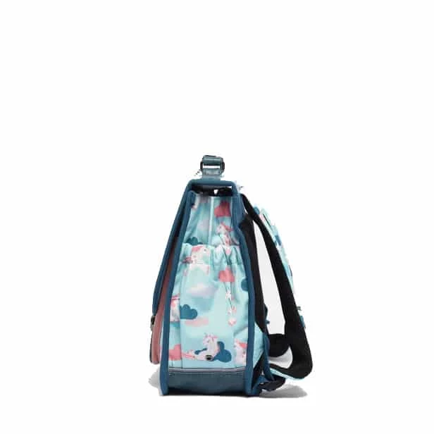 Cartable 38 Cm Rétro Turquoise Licorne - Caméléon - CP, CE1, CE2 – Image 5