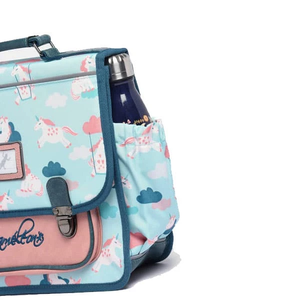 Cartable 38 Cm Rétro Turquoise Licorne - Caméléon - CP, CE1, CE2 – Image 6