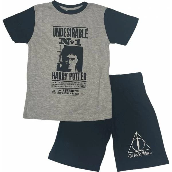 Harry Potter - Pyjama T-shirt Et Short (gris Et Noir) Pour Enfant – Image 4