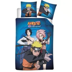 Naruto Shippuden - Housse De Couette équipe 7 - 140 X 200 Cm