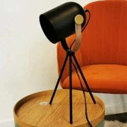 Lampe De Bureau Noire En Métal - 20 X 46 X 20 Cm
