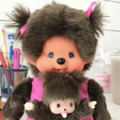 Peluche Monchhichi Kiki -Maman Et Bébé (20 Cm)