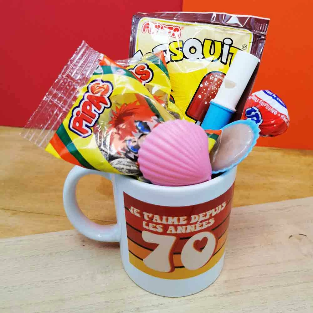MUG "Je T'aime Depuis Les Années 70 " - Bonbons Rétro 70 – Image 3