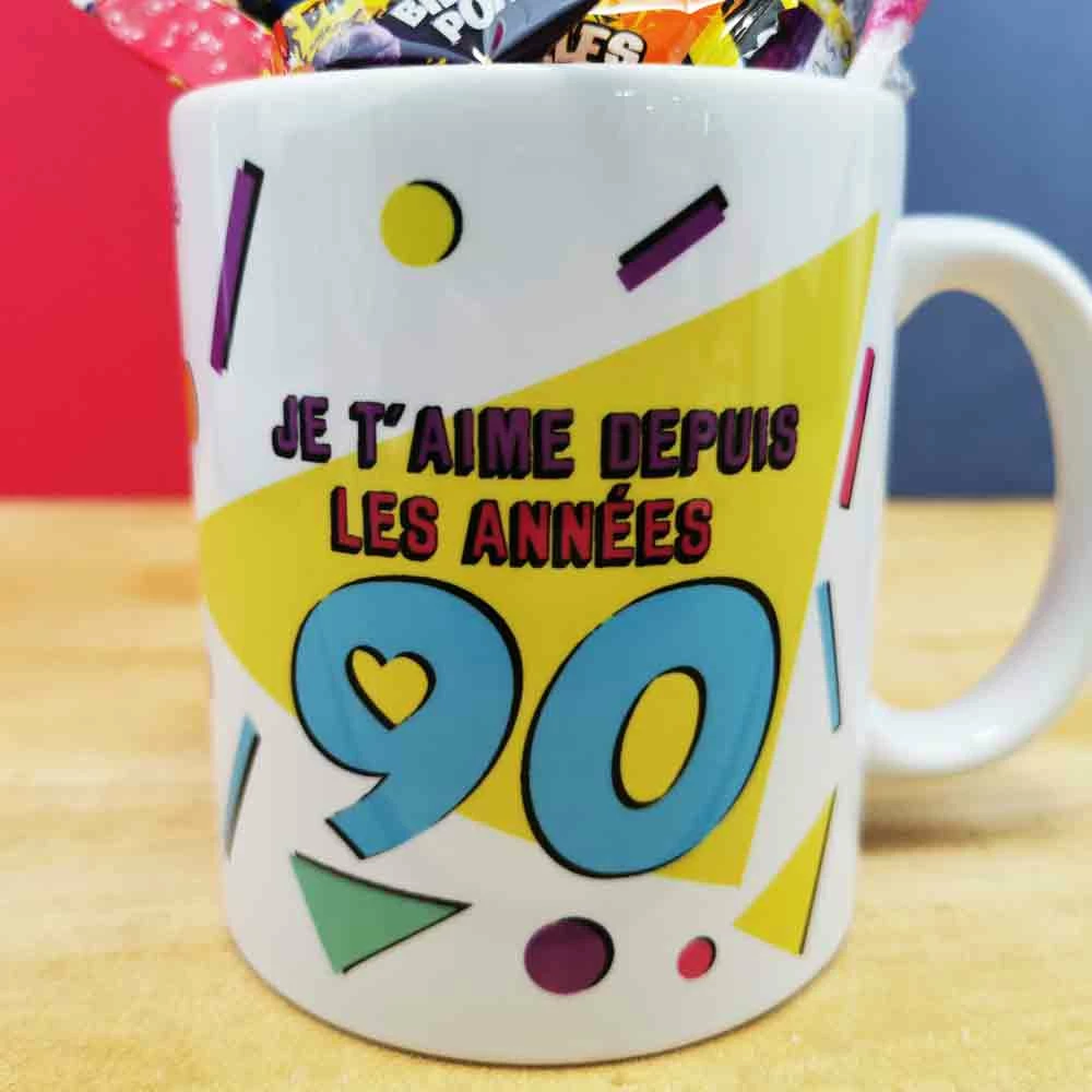 MUG "Je T'aime Depuis Les Années 90 " - Bonbons Rétro 90 – Image 5