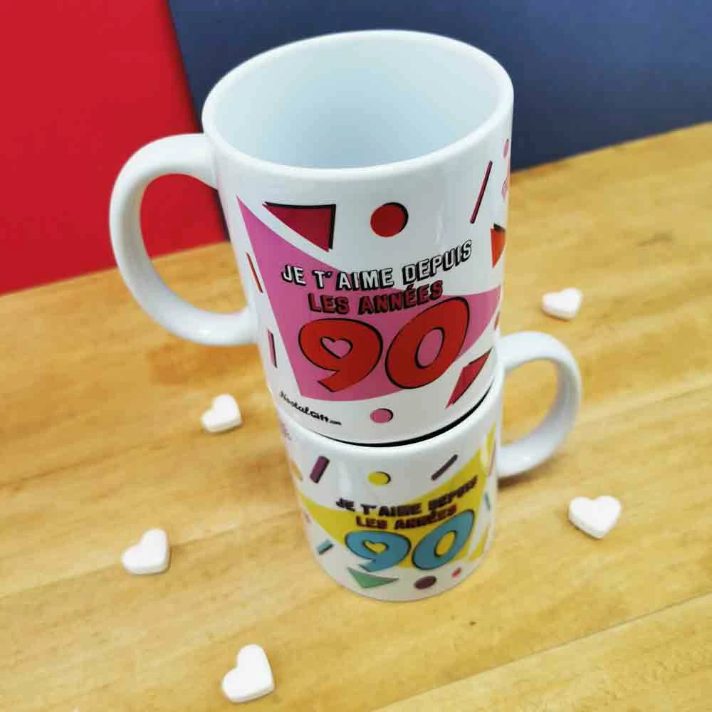 Mug Duo "Je T'aime Depuis Les Années 90" – Image 2