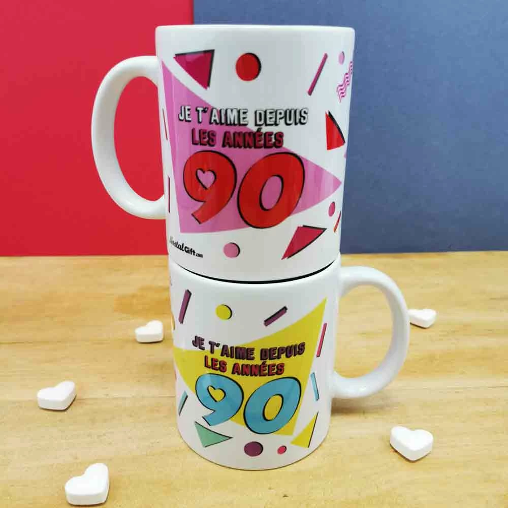 Mug Duo "Je T'aime Depuis Les Années 90" – Image 3