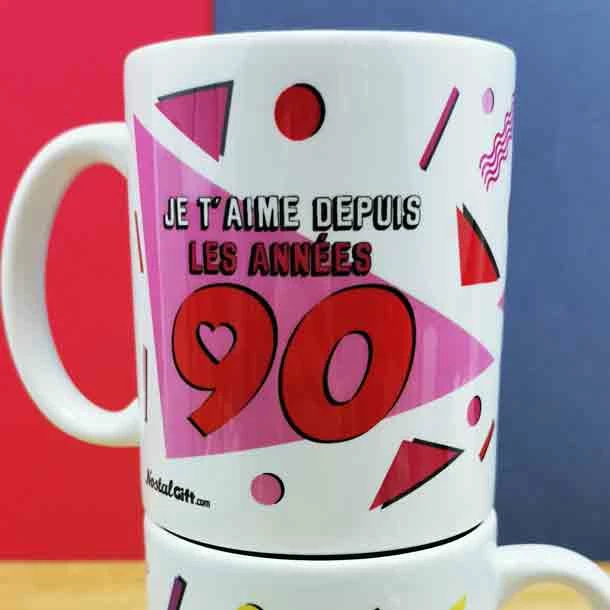 Mug Duo "Je T'aime Depuis Les Années 90" – Image 4
