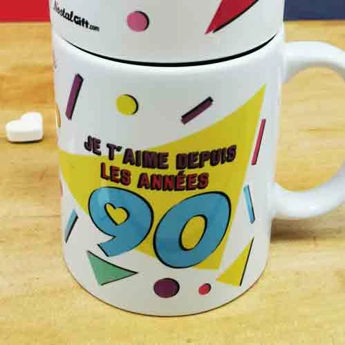 Mug Duo "Je T'aime Depuis Les Années 90" – Image 5