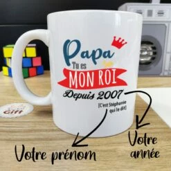Mug Personnalisé - Papa Tu Es Mon Roi