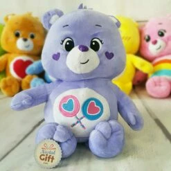 Peluche Bisounours Violet (21cm) - Groscadeau - Version 2019