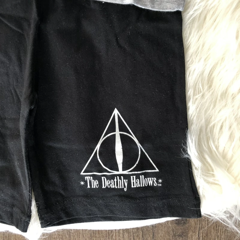 Harry Potter - Pyjama T-shirt Et Short (gris Et Noir) Pour Enfant – Image 2
