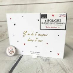 Coffret Cadeau - 6 Bougies "Y'a De L'amour Dans L'air"